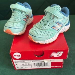 New Balance Kids' Blue and Orange Sneakers